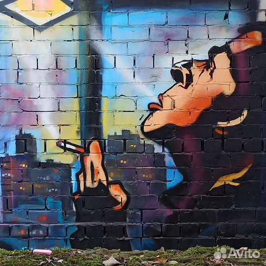 Роспись стен,граффити, дизайн интерьера