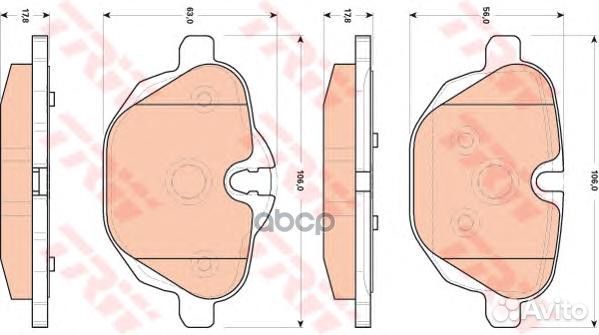 Колодки задние BMW 5 F10, X3 F25, Z4 E89 GDB184