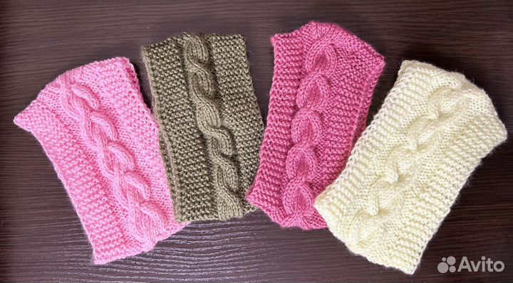 Повязка на голову вязаная