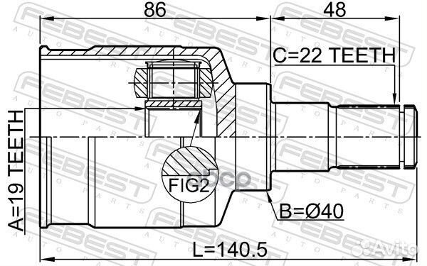 Шрус внутренний 0711-RG413RH Febest