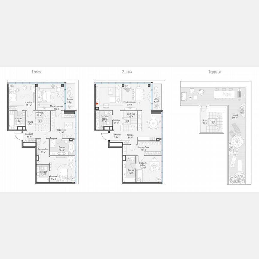 4-к. квартира, 242,2 м², 9/10 эт.