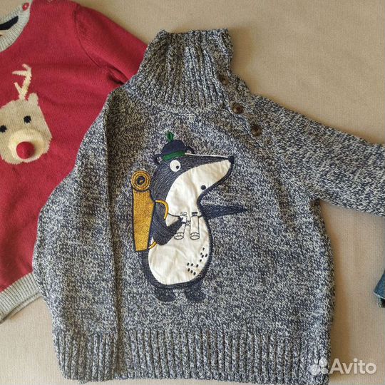 Джинсовая куртка и свитера на мальчика от 1.5 лет