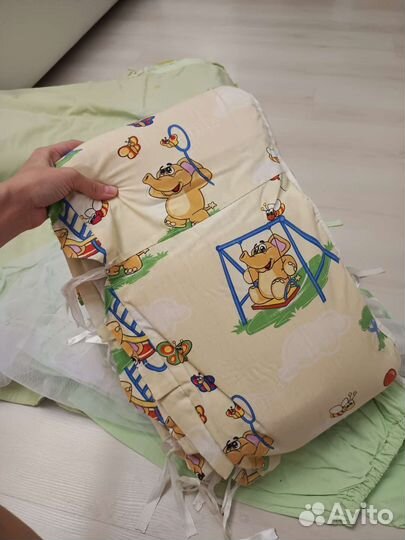 Комплект в кроватку+ в подарок бортики