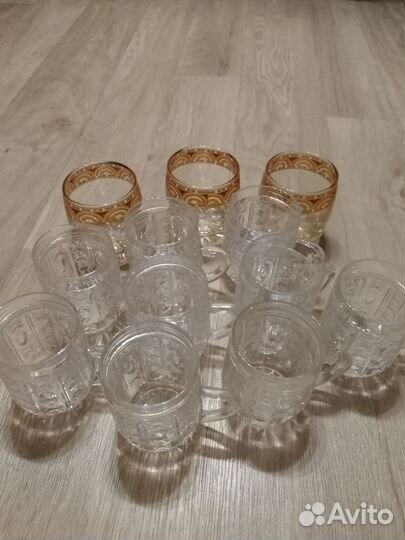 Ваза для фруктов на ножке цветное стекло СССР