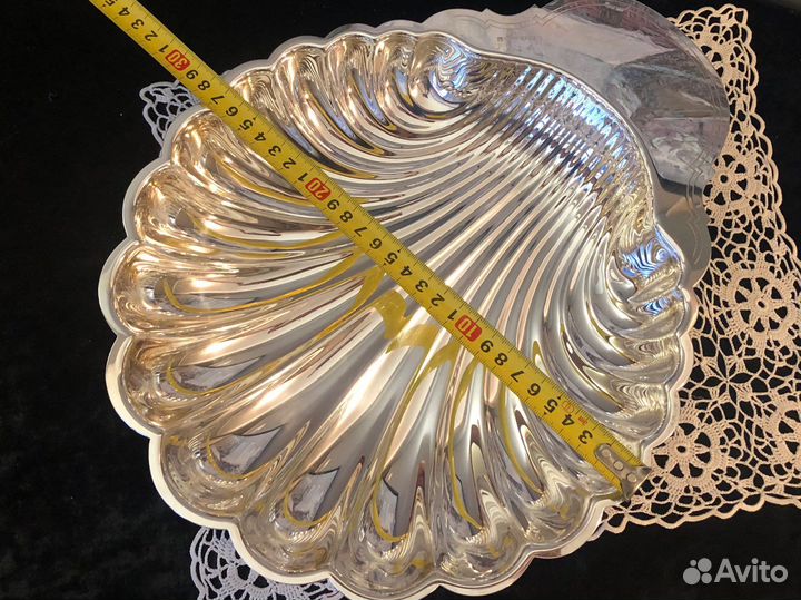 Посеребренное блюдо/икорница Christofle