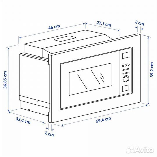 Встраиваемая микроволновая печь IKEA вэрмд