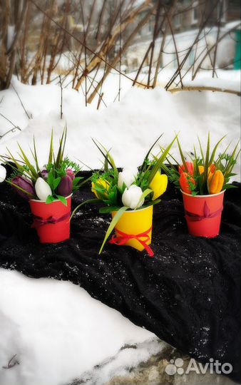 Букет тюльпанов из мыла. Ручная работа