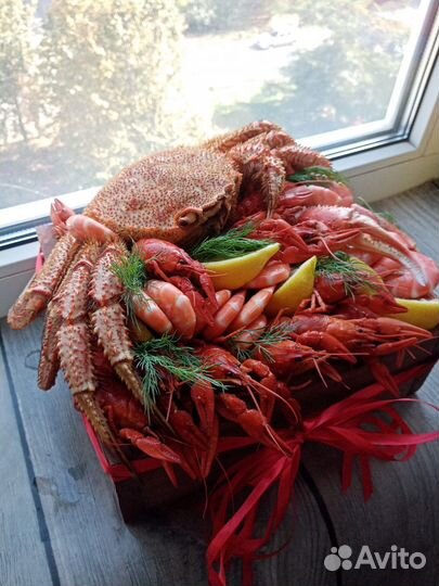 Букет из морепродуктов/ из крабов,раков,креветок