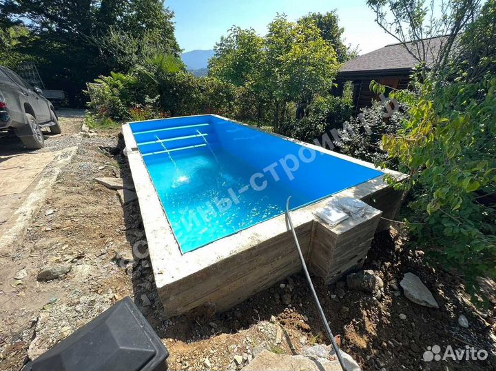 Бассейн 7х3х1,5 от производителя,ступени Угловые