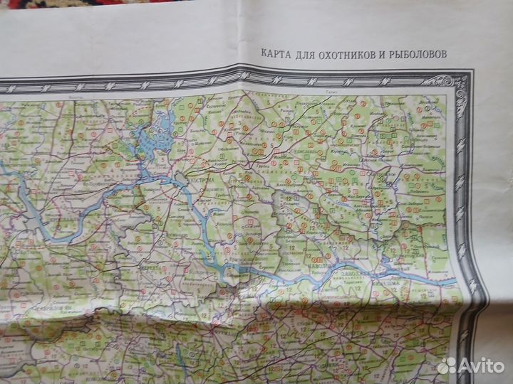 Карта Московской области для рыбаков и охотников