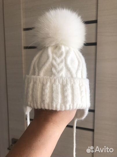 Шапка для новорожденного зима