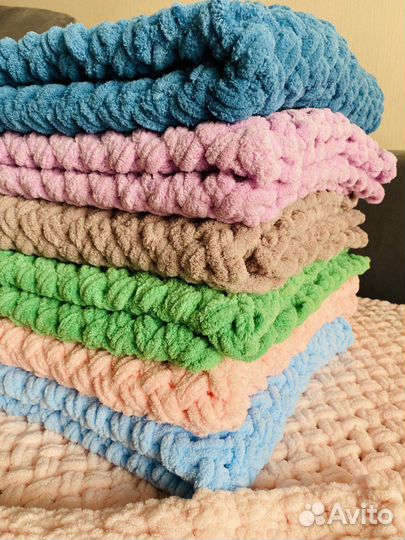Плед детский вязаный ручная работа
