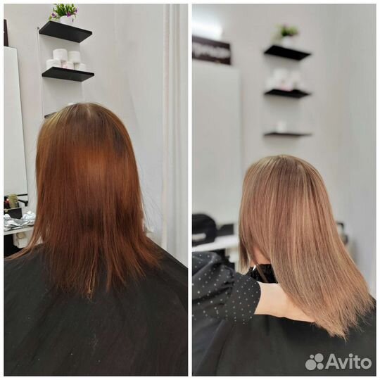 Сложное окрашивание волос, (Airtouch, Shatush)