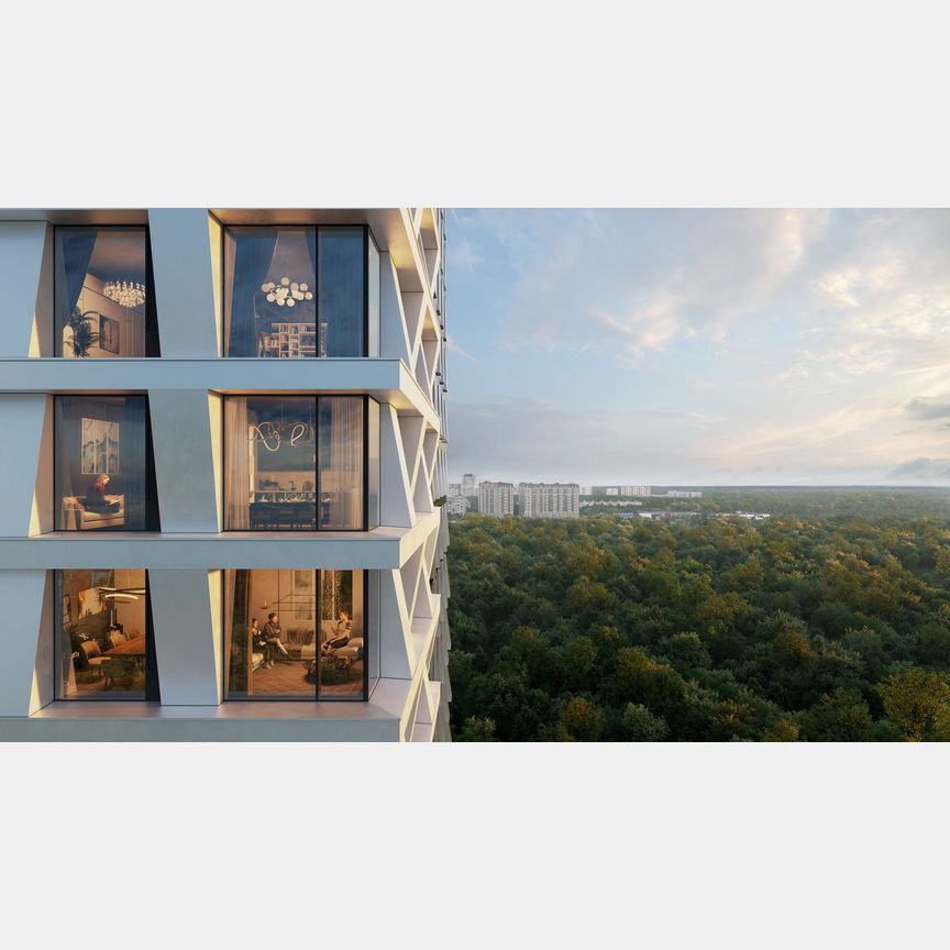 1-к. апартаменты, 44,3 м², 9/33 эт.