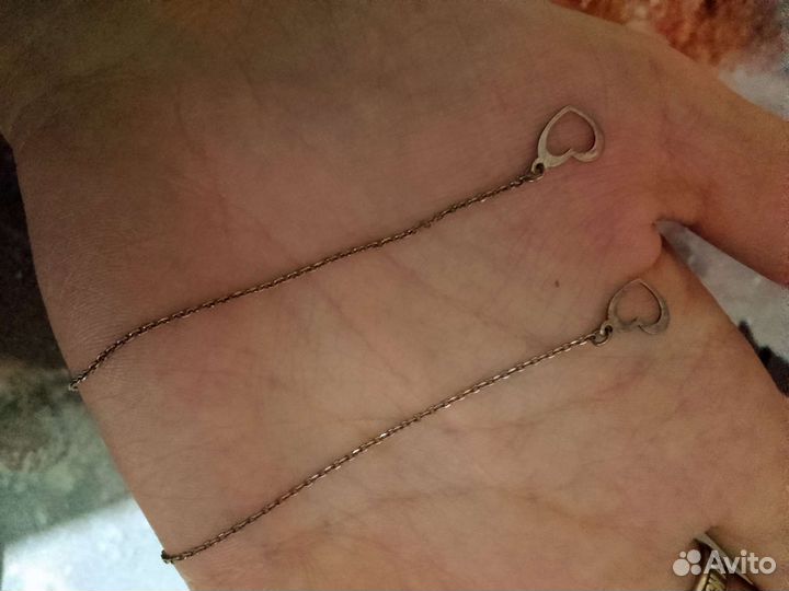 Серьги серебряные протяжки
