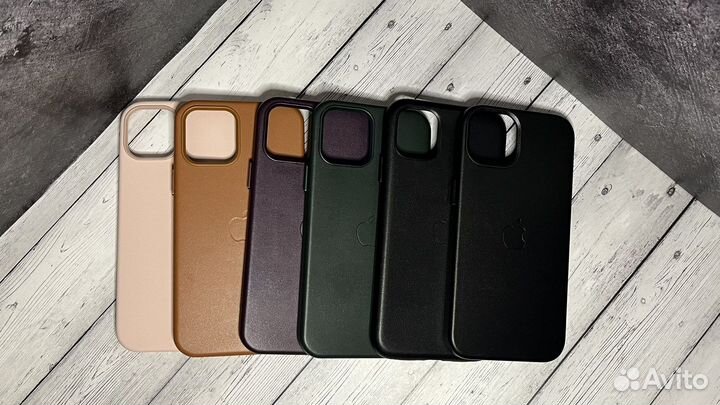 Кожанный чехол на iPhone MagSafe leather Case