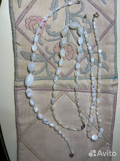 Антикварные бусы. Перламутр. Баламут