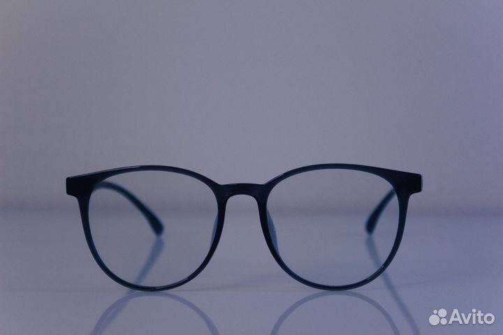 Черные пластиковые очки без диоптрий