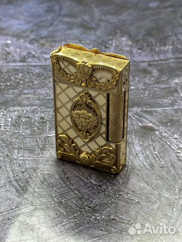 Редкая зажигалка S.T. Dupont versailles золото