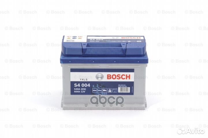 Аккумулятор bosch S4 silver 12V 60AH 540A ETN 0