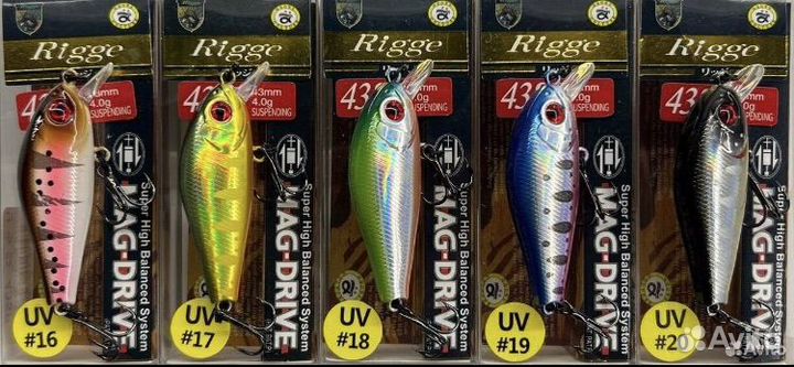 Воблер ZipBaits Rigge 43 SP 40 расцветок