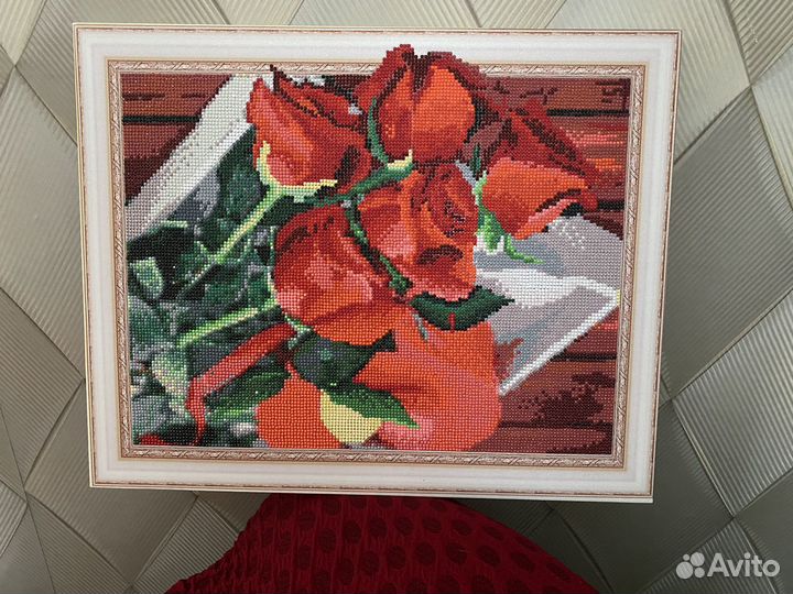 Алмазная картина собранная