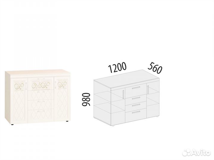 Тумба-комод Тиффани Davita