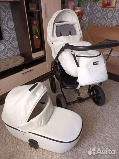 Коляска 2 в 1 Peppy эко кожа