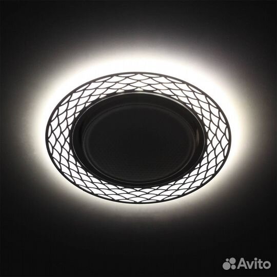 Точечный светильник эра с подсветкой DK LD37 WH/WH Б0037384