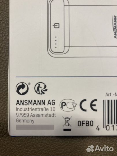 Powerbank ansmann германия 10000 mah