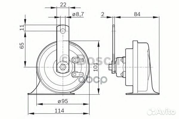 Звуковой сигнал 0986AH0502 Bosch