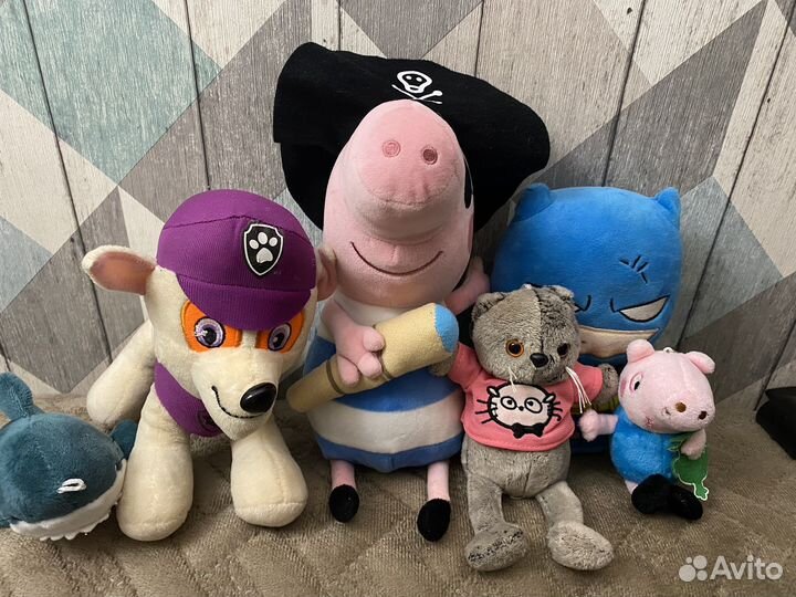 Мягкие игрушки/ свинка пеппа/щенячий патруль