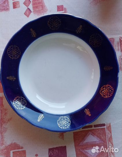 Тарелки кобальт СССР, Набор для чая Добруш