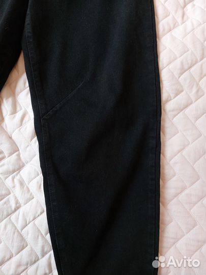 Джинсы бананы женские чёрные S