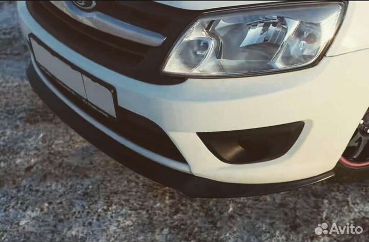 Губа на бампер granta