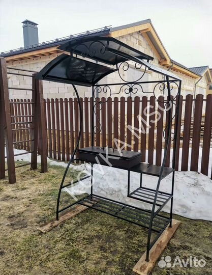 Мангал с крышей