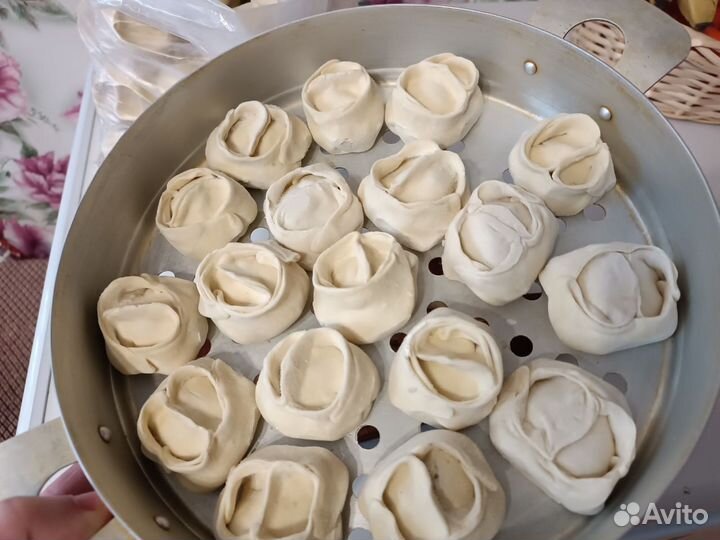 Манты с мясом и мясо-картофельные