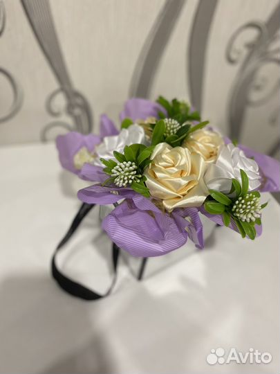 Букет из атласных лент