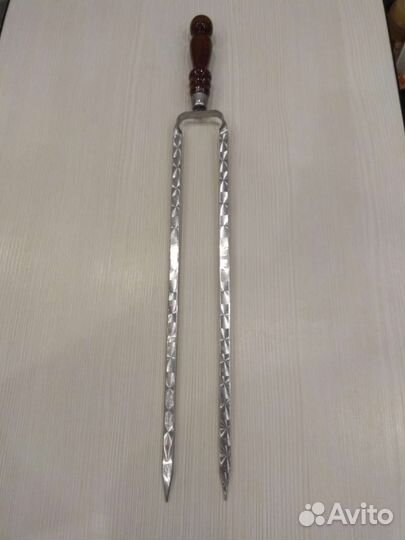 Шампуры из нержавейки с деревянной ручкой