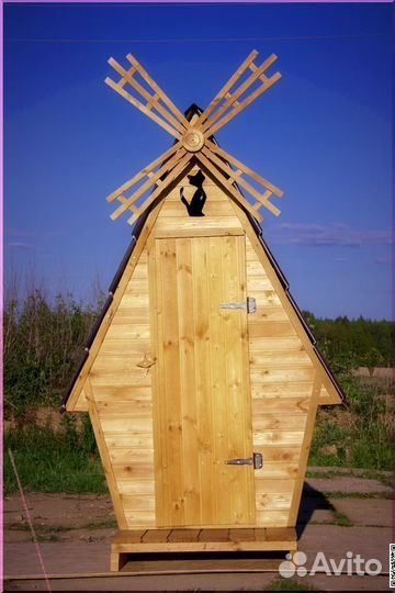 Дачный туалет деревянный ART128