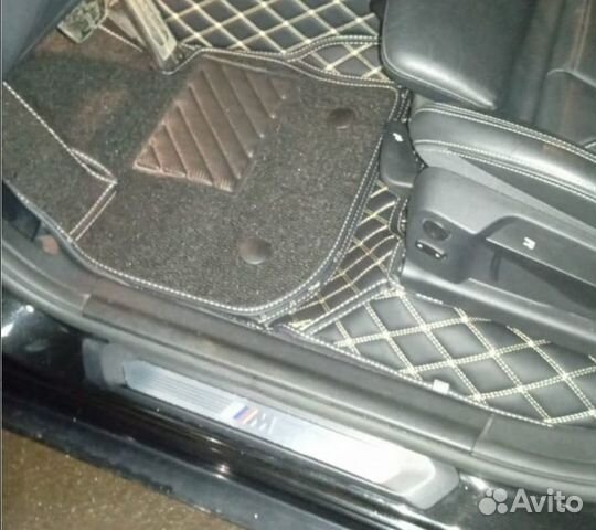 3д коврики из экокожи в салон авто с бортами