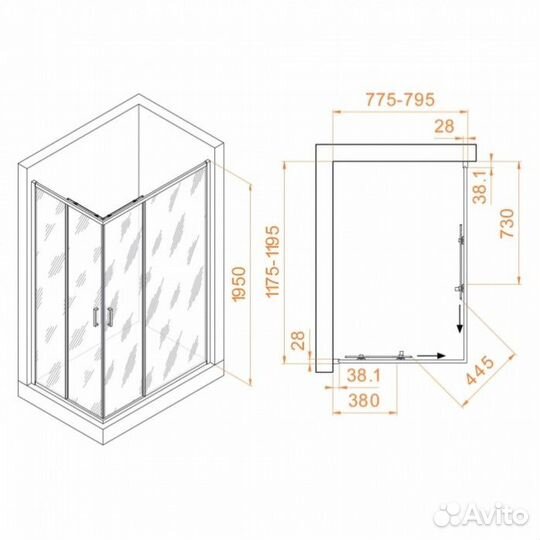 Душевой уголок RGW Passage PA-246B 120x80