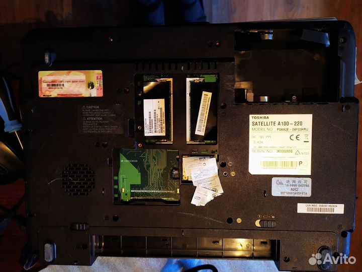 Toshiba A100-220 В разбор