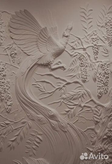 Барельеф / Панно Павлин