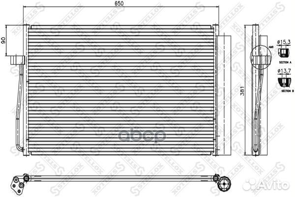 Радиатор кондиционера BMW E60/E61/E65 2.5D-4.0