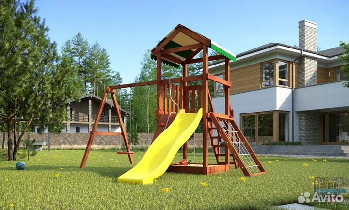 Детская площадка с заливной горкой