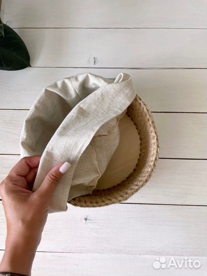 Корзина из джута с чехлом