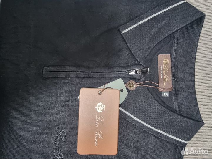 Джемпер на замке Loro Piana черный