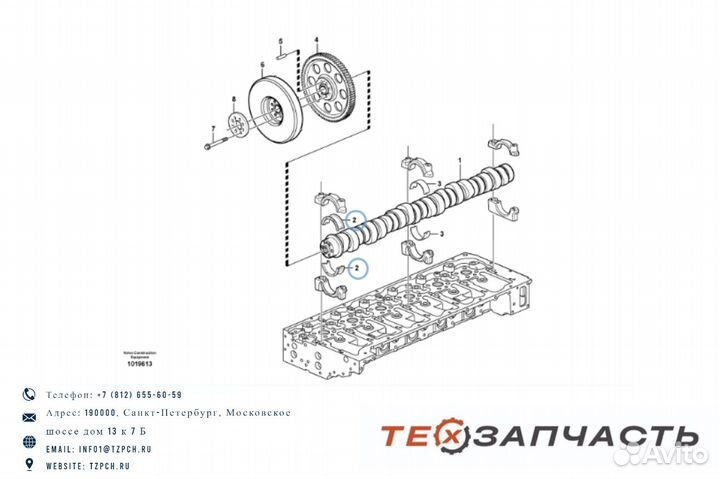 Подшипники распредвала VOE21006109 / 21006109