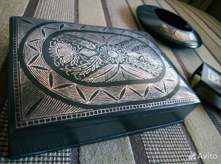 Спичечница Пепельница Сигаретница Табачный набор